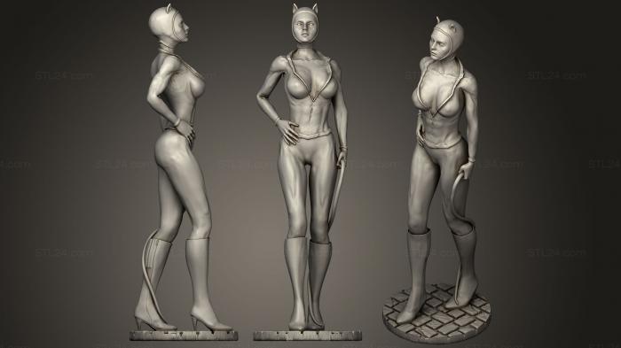 Figurines heroes, monsters and demons (Catwoman, STKM_0721) 3D models for cnc